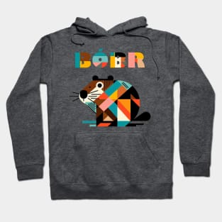 Geometrical Bóbr | Bobr Bober Boberek Beaver Biber Hoodie